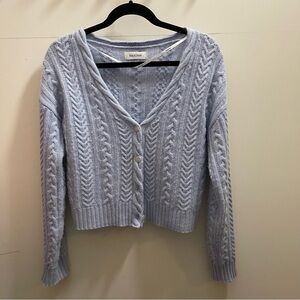 Nadaam blue cashmere blend cardigan